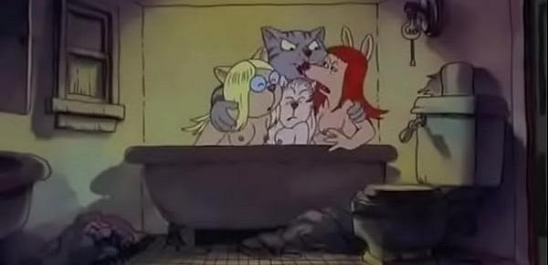  Fritz the Cat (1972) Bathtub Orgy (Part 1)